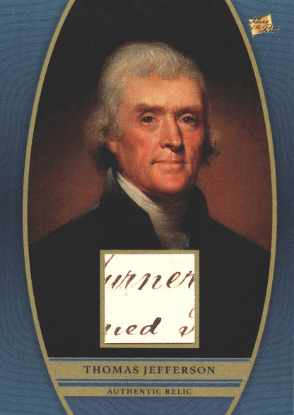 2024 Pieces of the Past Relic Thomas Jefferson Blue #SR-TJ