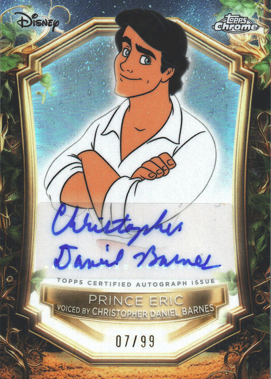 2025 Topps Disney Wonder Enchanted Autographs Chrome Prince Eric /99 #EA-CD