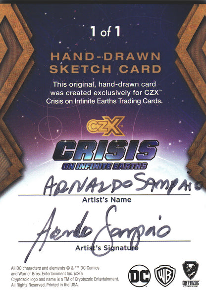 2021 Cryptozoic CZX Crisis on Infinite Earths Sketch 1/1 Arnaldo Sampaio