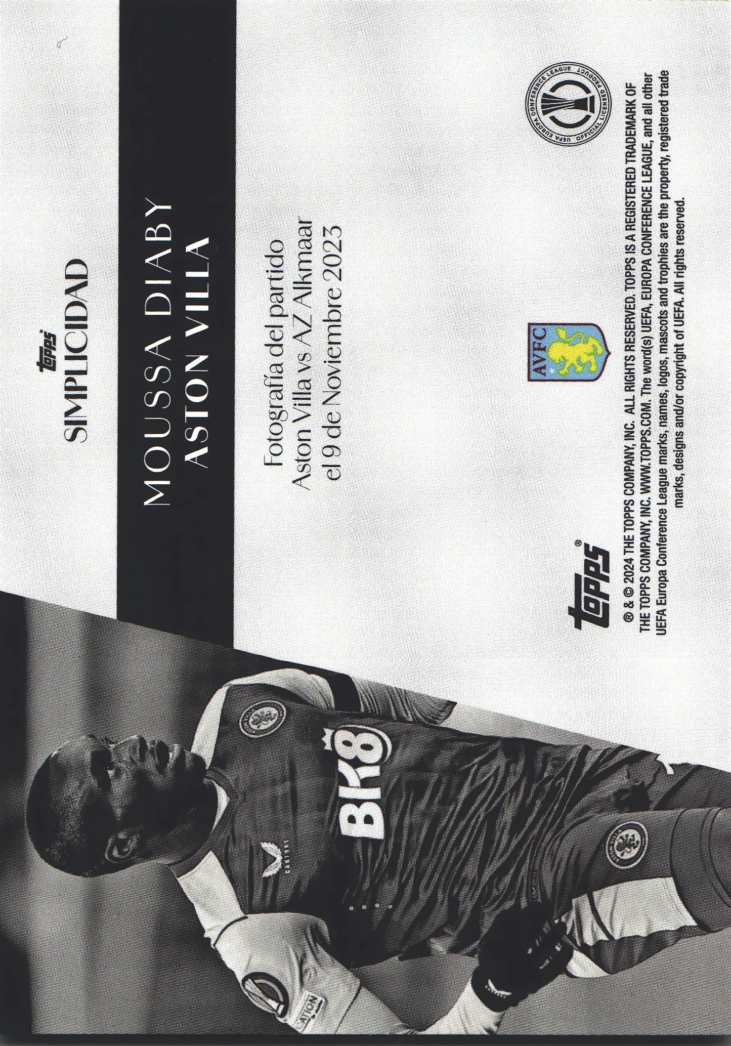 2023 Topps Simplicidad UCC Moussa Diaby Aston Villa