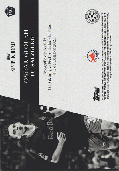 2023 Topps Simplicidad UCC Oscar Gloukh RC Salzburg