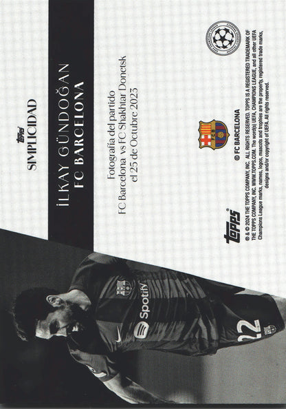 2023 Topps Simplicidad UCC Ilkay Gundogan FC Barcelona