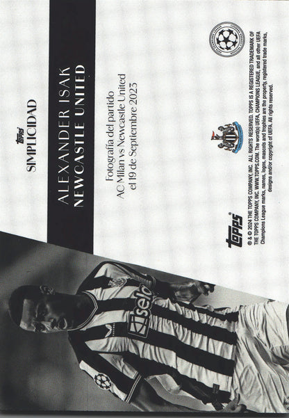 2023 Topps Simplicidad UCC Alexander Isak Newcastle United