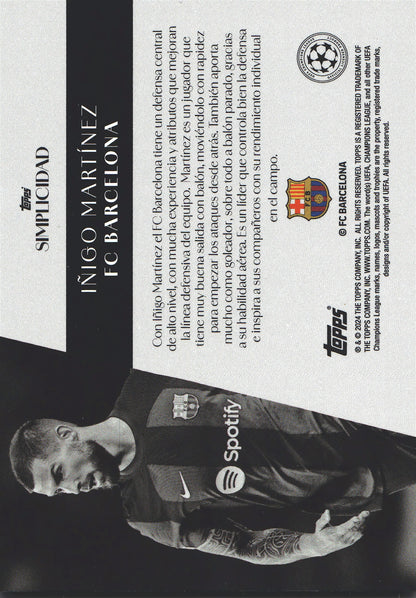 2023 Topps Simplicidad UCC Inigo Martinez FC Barcelona