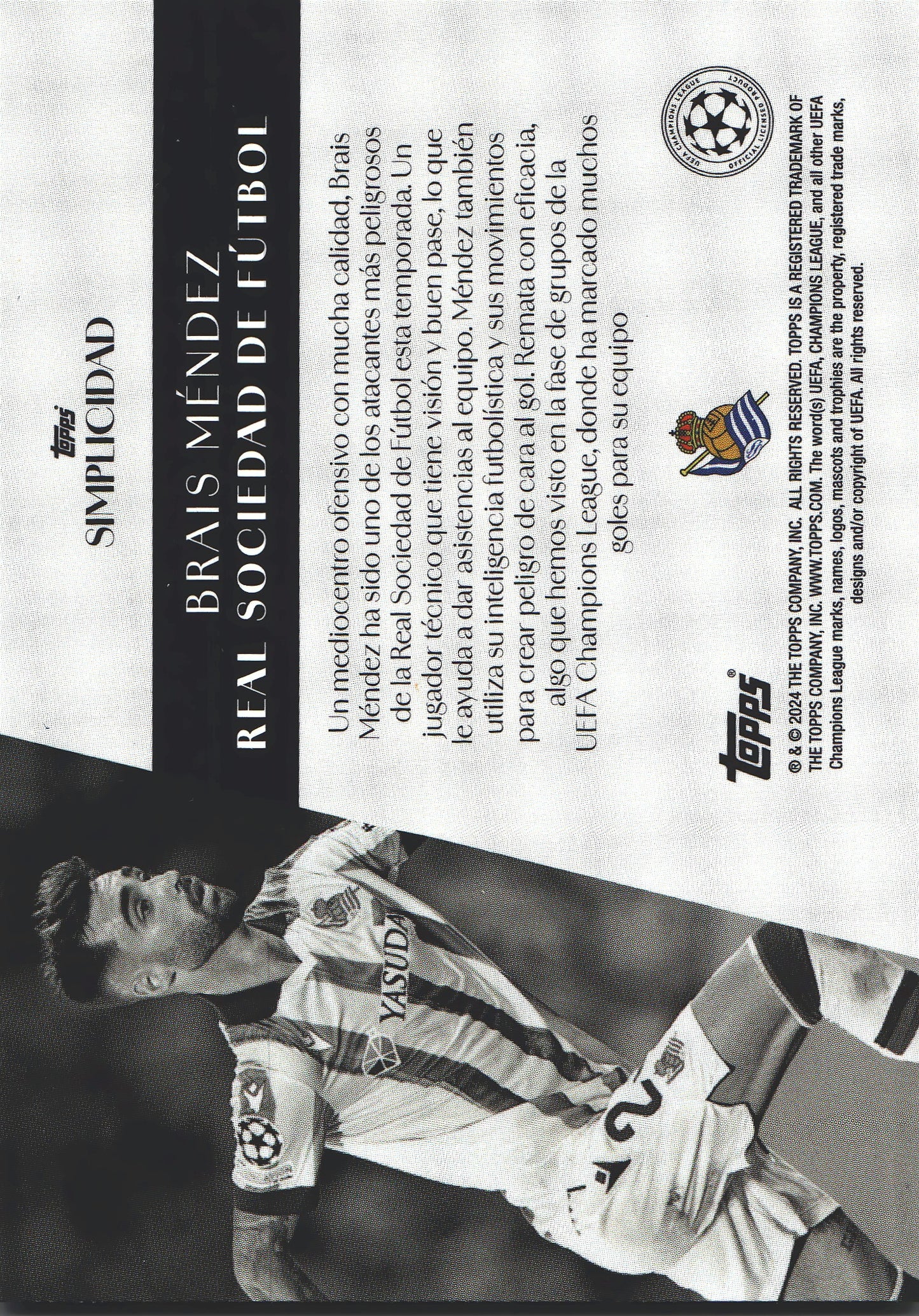2023 Topps Simplicidad UCC Brais Mendez Real Sociedad