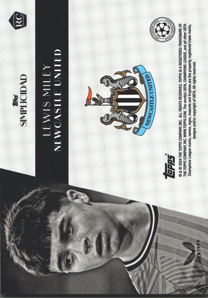 2023 Topps Simplicidad UCC Lewis Miley RC Newcastle United