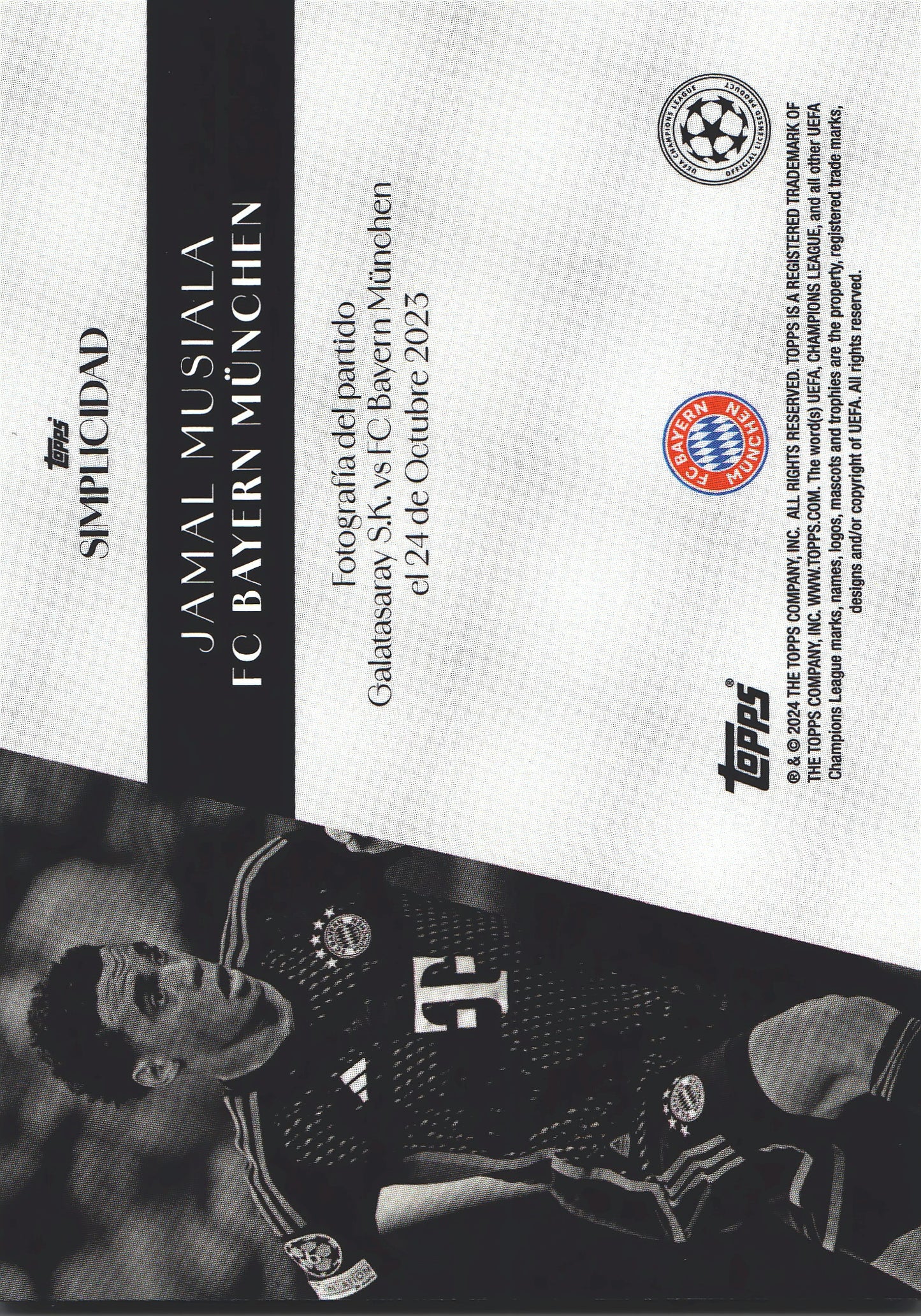 2023 Topps Simplicidad UCC Jamal Musiala Bayern Munich