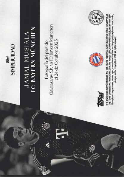 2023 Topps Simplicidad UCC Jamal Musiala Bayern Munich