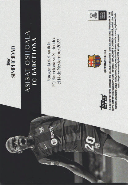2023 Topps Simplicidad UCC Asisat Oshoala FC Barcelona Femeni