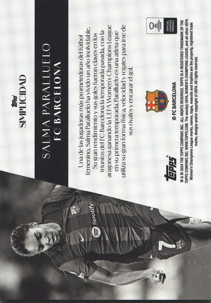 2023 Topps Simplicidad UCC Salma Paralluelo FC Barcelona Femeni