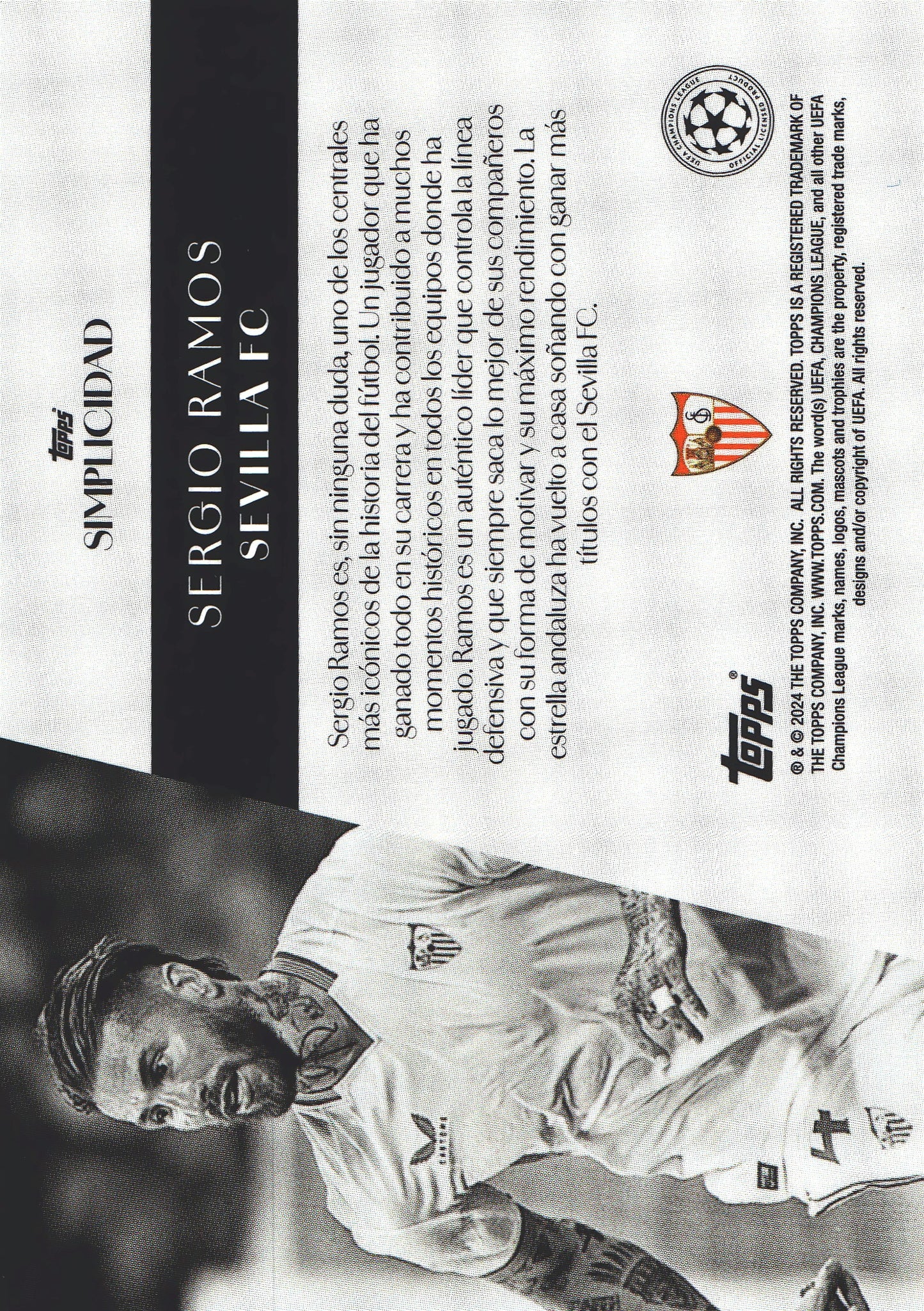 2023 Topps Simplicidad UCC Sergio Ramos Sevilla