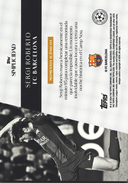 2023 Topps Simplicidad UCC Sergi Roberto FC Barcelona