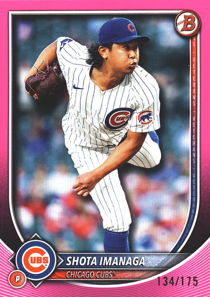 2025 Topps Bowman Shota Imanaga Pink /175 #51 Chicago Cubs