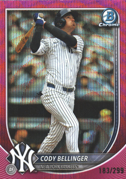 2025 Topps Bowman Chrome Cody Bellinger Fuchsia Wave /299 #78 New York Yankees