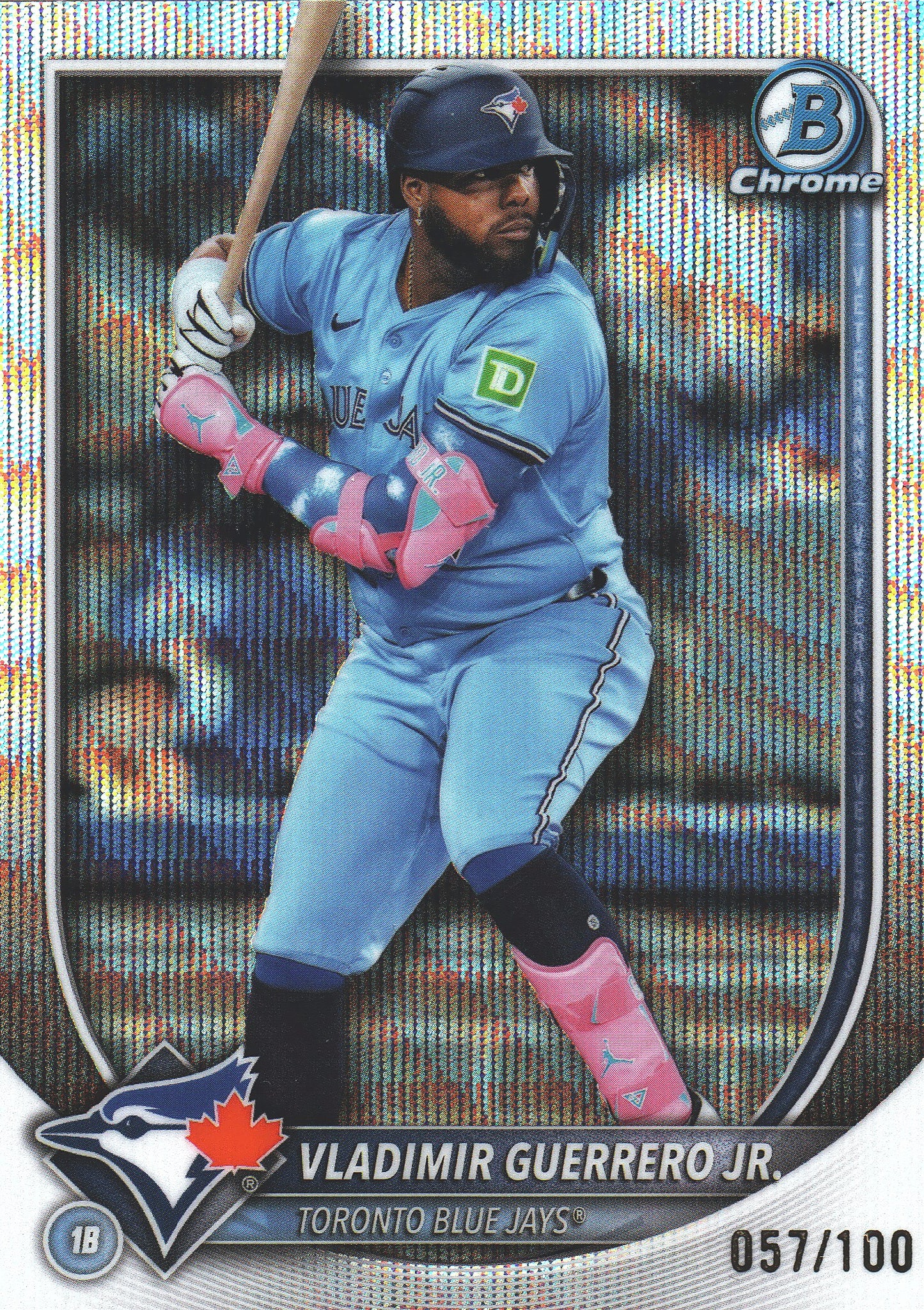 2025 Topps Bowman Chrome Vladimir Guerrero Jr Wave /100 #74 Toronto Blue Jays