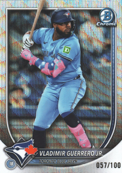 2025 Topps Bowman Chrome Vladimir Guerrero Jr Wave /100 #74 Toronto Blue Jays