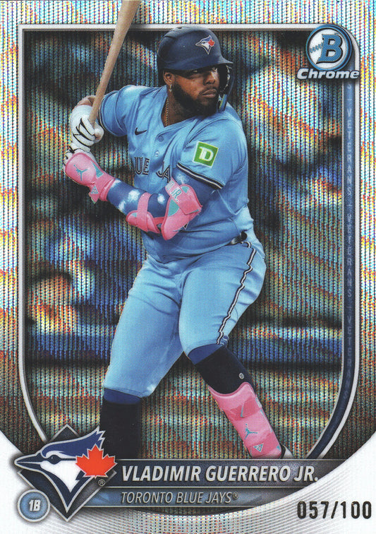 2025 Topps Bowman Chrome Vladimir Guerrero Jr Wave /100 #74 Toronto Blue Jays