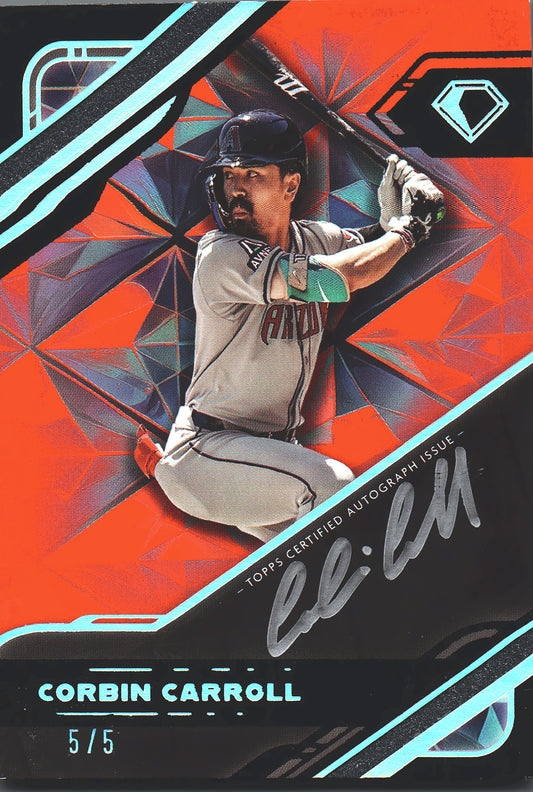 2025 Topps Diamond Icons Corbin Carroll Black PolychromatINK auto /5 #BPA-CC Arizona Diamondbacks