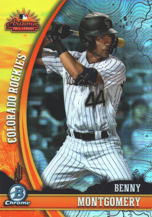 2024 Topps Bowman Chrome AFL Fall Stars Benny Montgomery #AFLS-11 Colorado Rockies