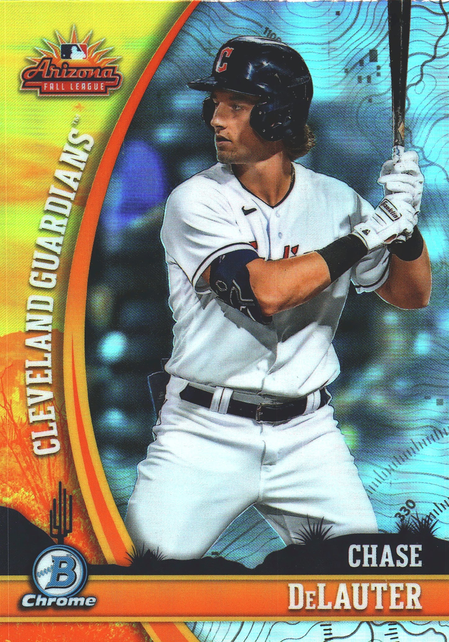 2024 Topps Bowman Chrome AFL Fall Stars Chase DeLauter #AFLS-15 Cleveland Guardians