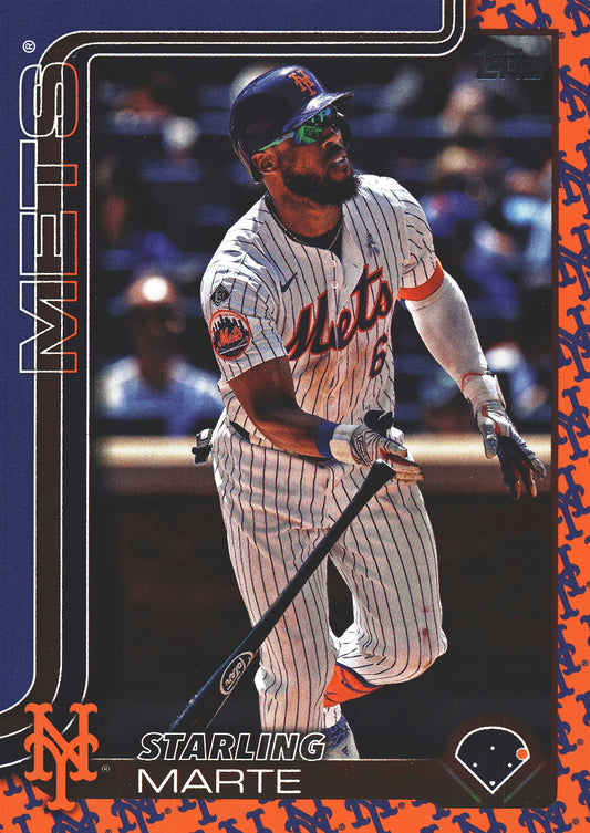 2025 Topps Series 1 Starling Marte Team Logo Border Parallel SSP #173 New York Mets