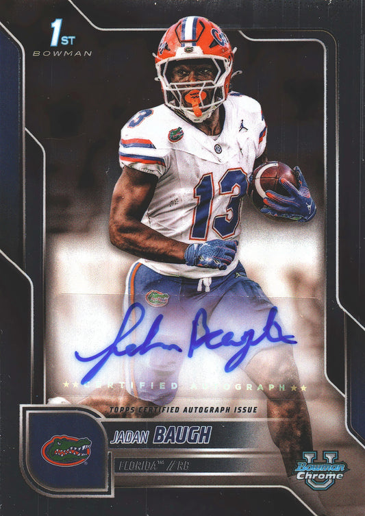 2025 Topps Bowman University Jadan Baugh Autograph #BCA-JBA Florida Gators (NCAA)
