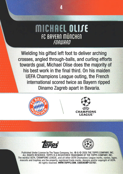2025 Topps UCC Michael Olise #4 Bayern Munich