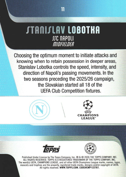 2025 Topps UCC Stanislav Lobotka #11 Autres Serie A