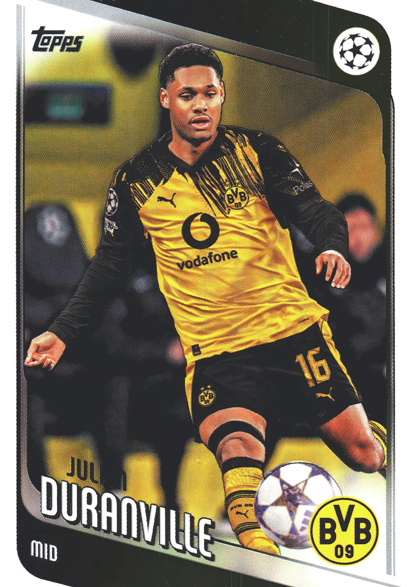 2025 Topps UCC Julien Duranville #25 Borussia Dortmund