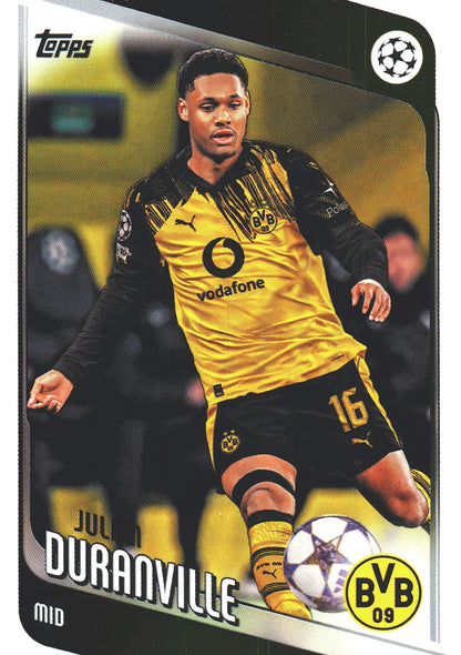 2025 Topps UCC Julien Duranville #25 Borussia Dortmund