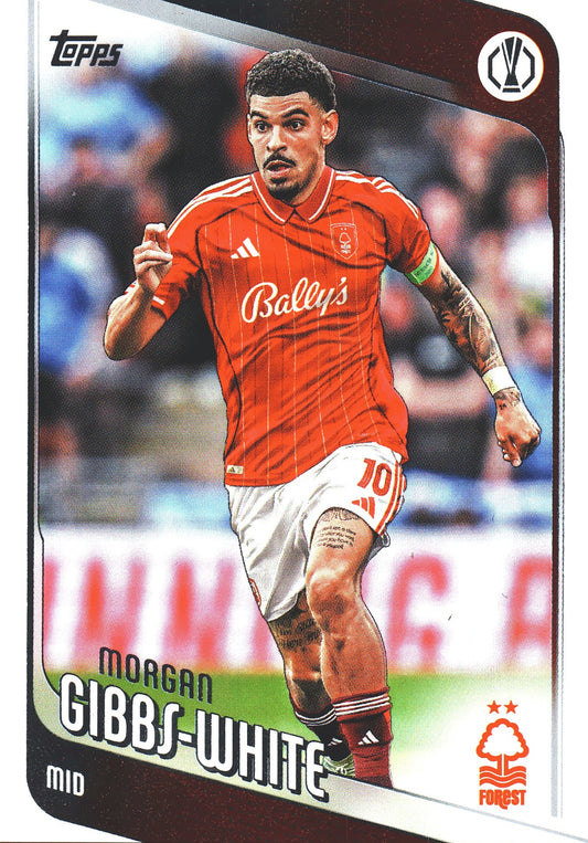 2025 Topps UCC Morgan Gibbs-White #53 Nottingham Forest