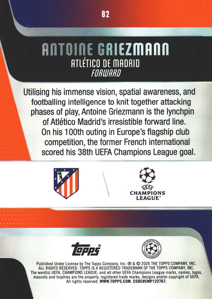 2025 Topps UCC Antoine Griezmann #82 Atletico Madrid
