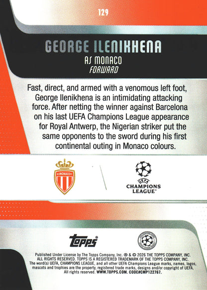 2025 Topps UCC George Ilenikhena Future Stars #129 AS Monaco