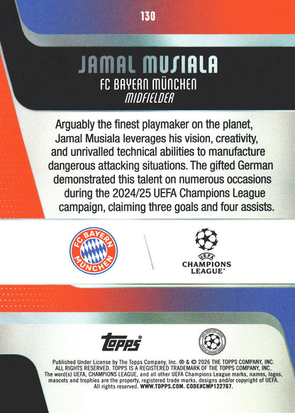 2025 Topps UCC Jamal Musiala #130 Bayern Munich