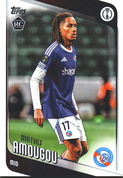2025 Topps UCC Mathis Amougou RC #177 RC Strasbourg