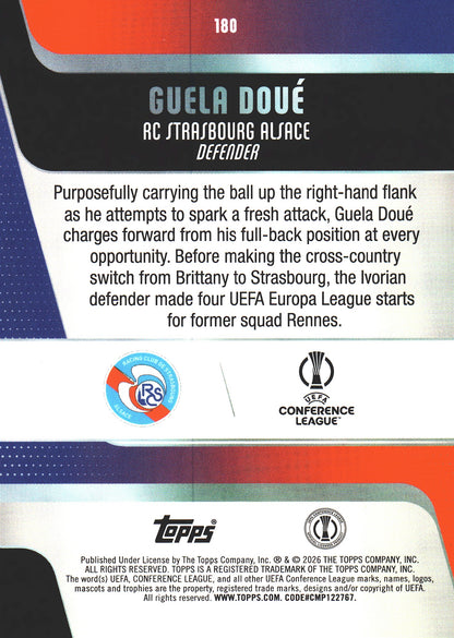 2025 Topps UCC Guela Doue RC #180 RC Strasbourg