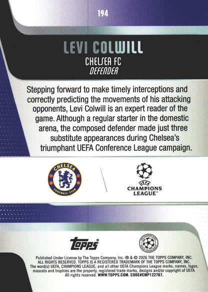 2025 Topps UCC Levi Colwill #194 Chelsea