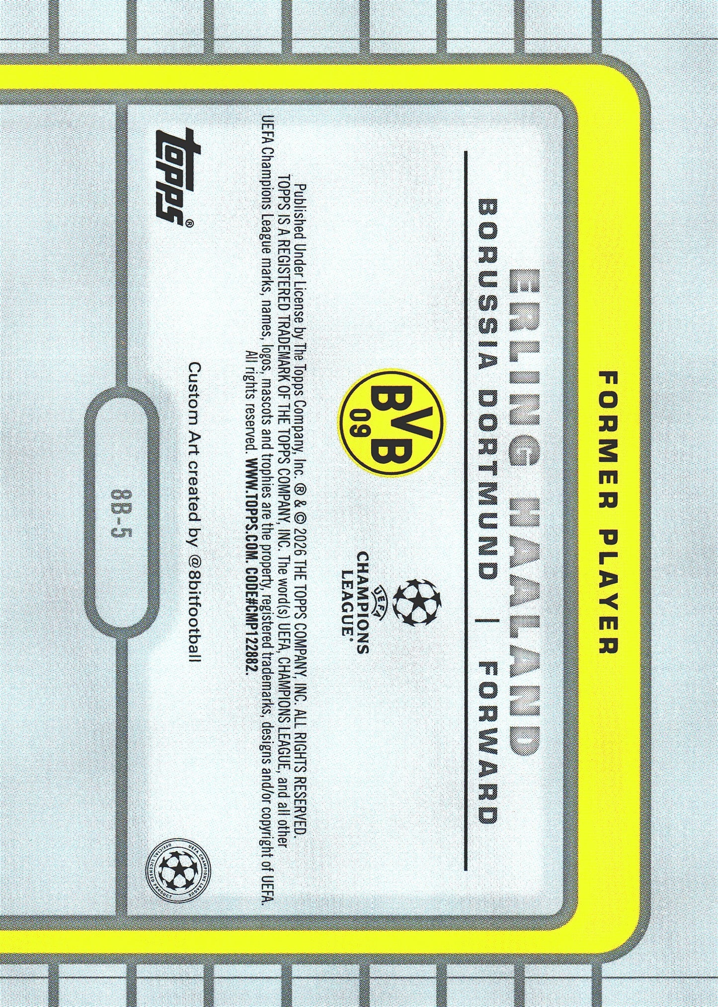 2025 Topps UCC 8-Bit Shots Erling Haaland #8B-5 Borussia Dortmund