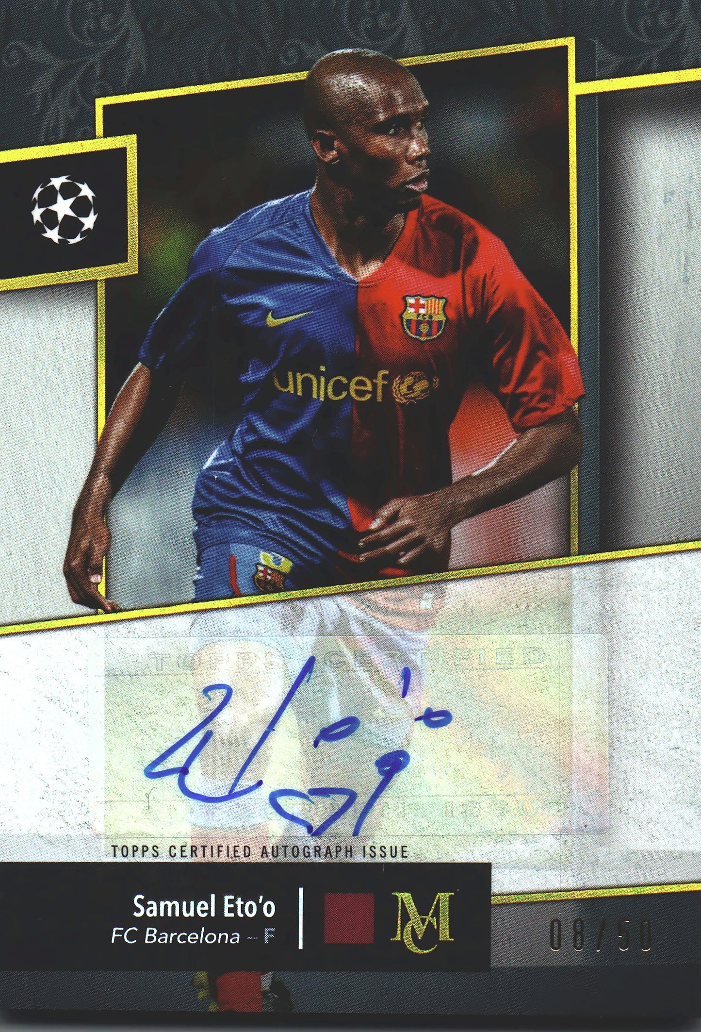 2024 Topps Museum Samuel Eto'o Auto /50 #AA-SE2 FC Barcelona