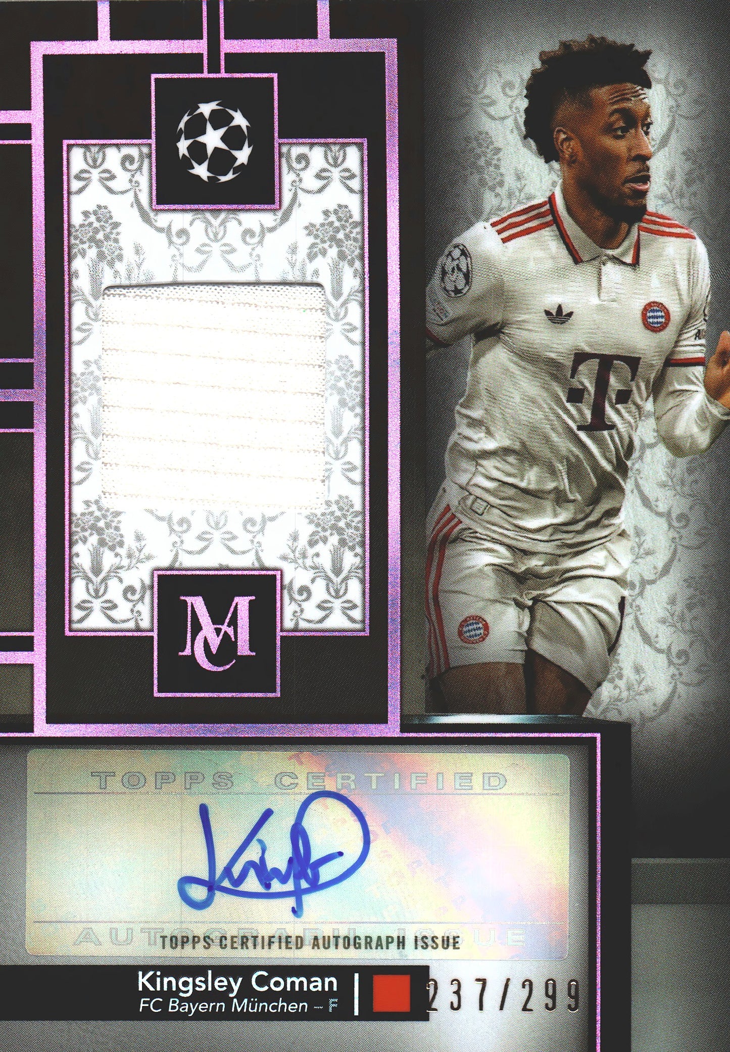 2024 Topps Museum Kingsley Coman Auto Patch /299 #MAR-KC Bayern Munich
