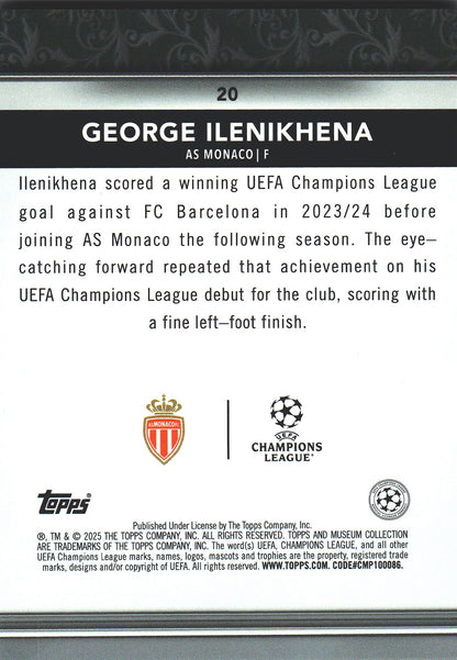 2024 Topps Museum George Ilenikhena /35 #20 AS Monaco