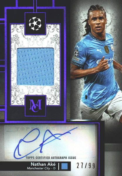 2024 Topps Museum Nathan Aké Auto Patch /99 #MAR-NA Manchester City