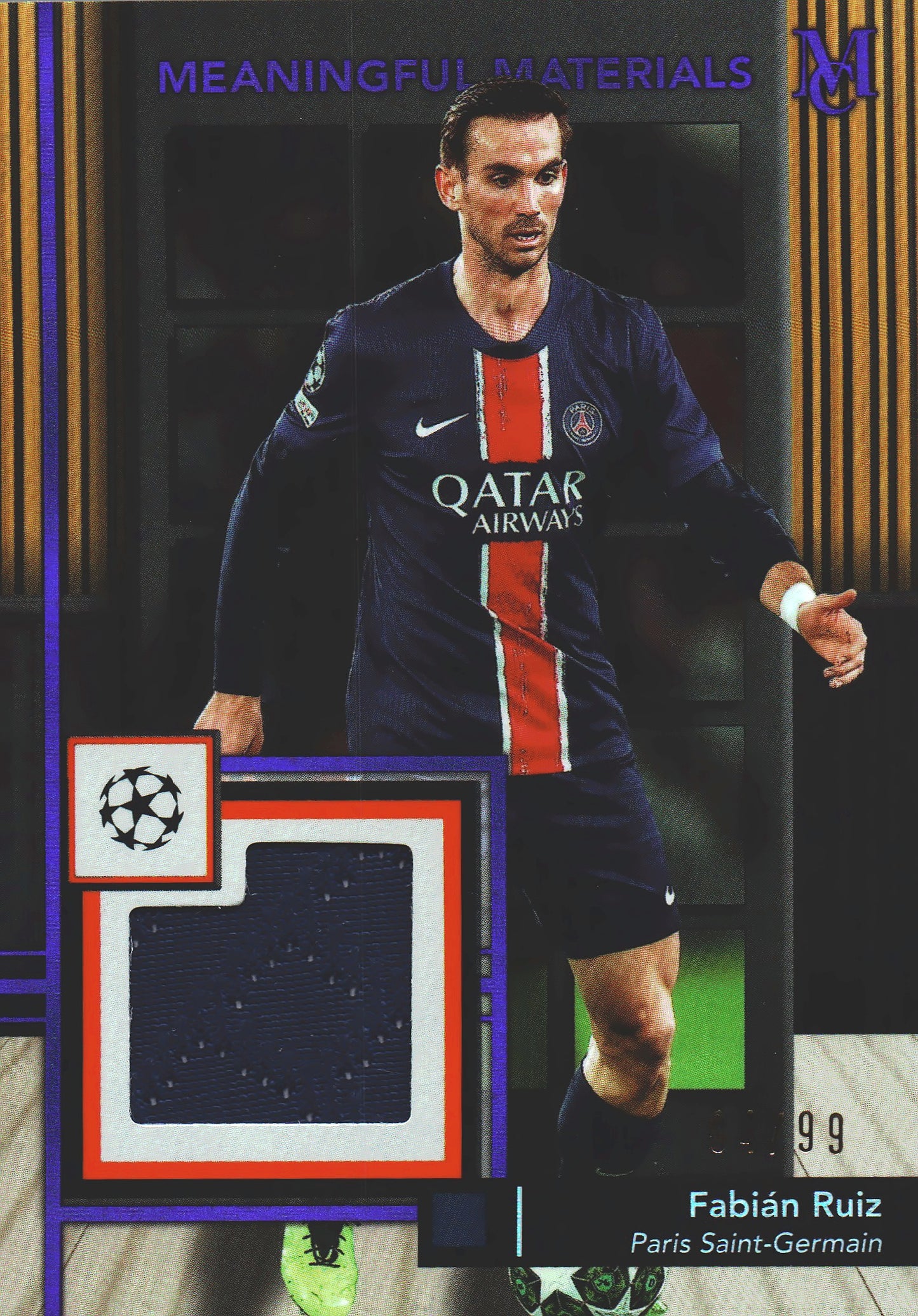 2024 Topps Museum Fabian Ruiz Relic /99 #MMSR-FR Paris Saint-Germain