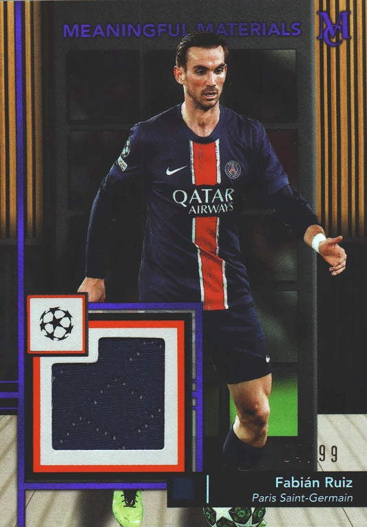 2024 Topps Museum Fabian Ruiz Relic /99 #MMSR-FR Paris Saint-Germain
