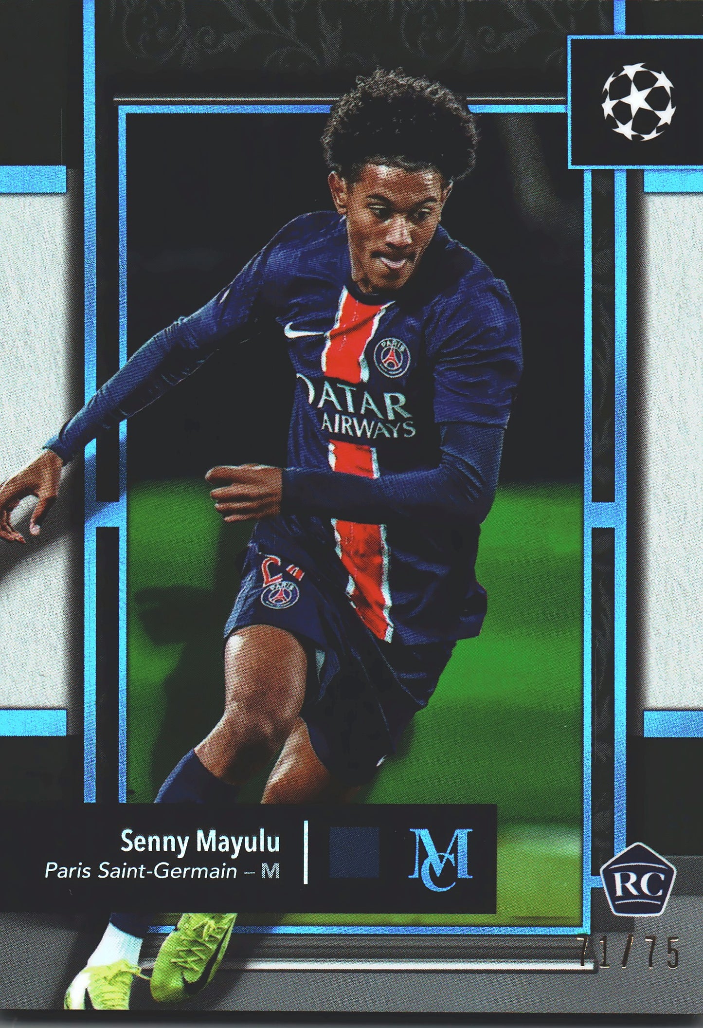 2024 Topps Museum Senny Mayulu /75 #24 Paris Saint-Germain
