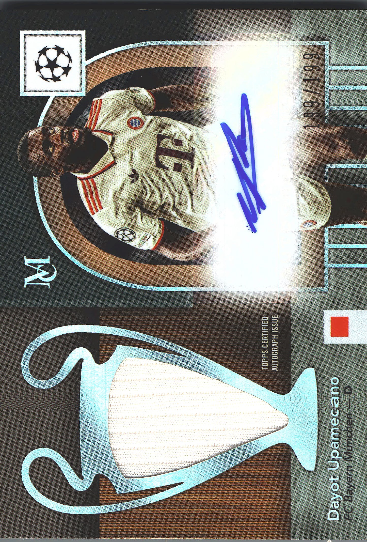 2024 Topps Museum Dayot Upamecano Momentous Relic Auto /199 #MMJA-DU Bayern Munich