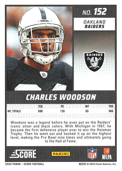2024 Panini Score Charles Woodson #152 Oakland Raiders