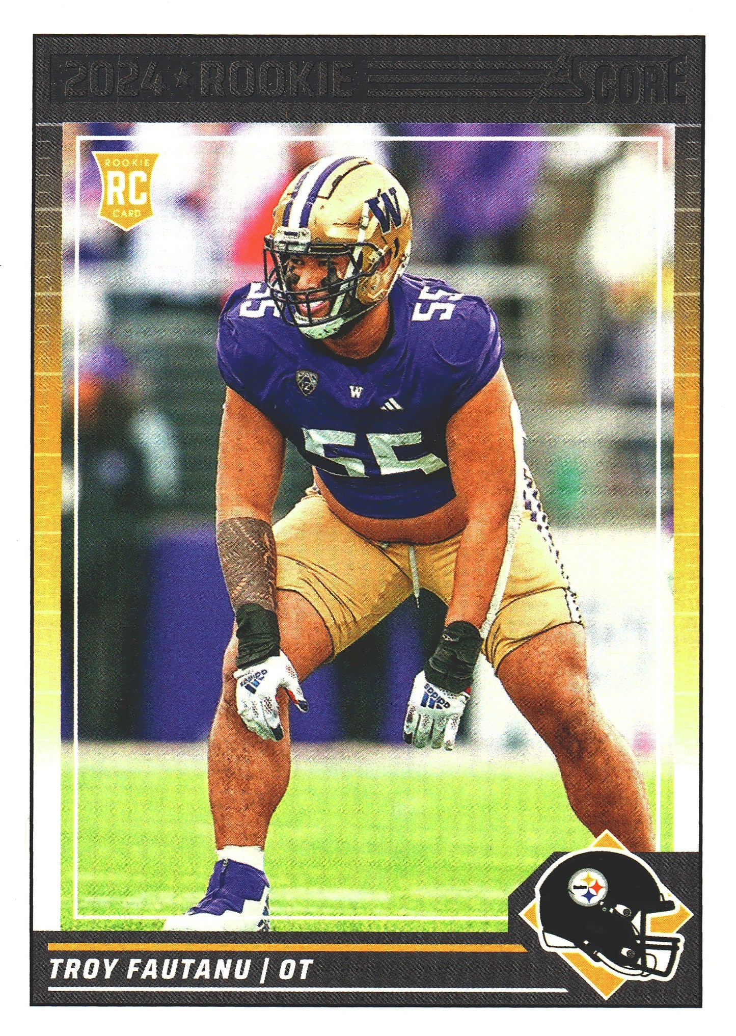 2024 Panini Score Troy Fautanu RC #333 Pittsburgh Steelers