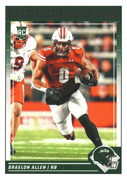 2024 Panini Score Braelon Allen RC #390 New York Jets