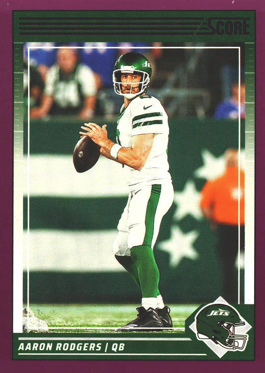 2024 Panini Score Aaron Rodgers Purple #222 New York Jets